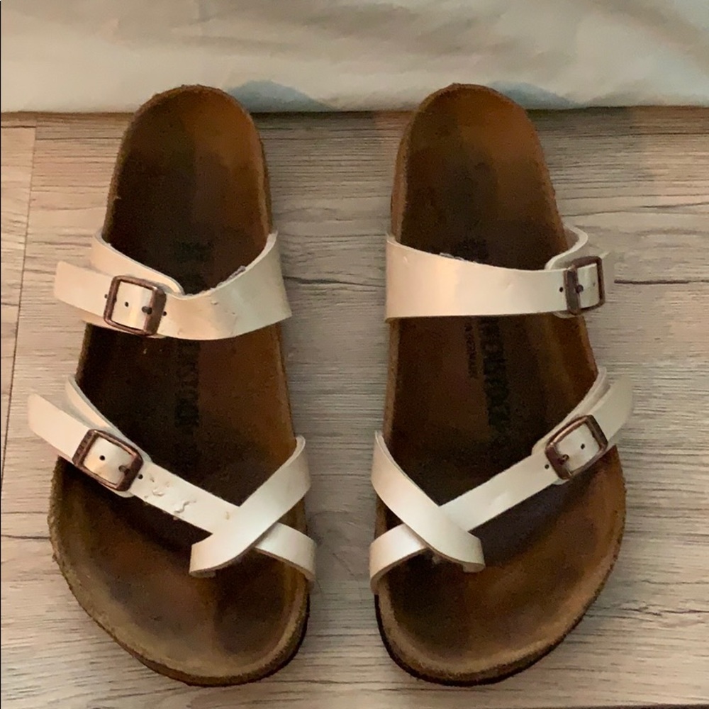 Pearl White Birkenstock